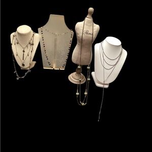 🔥 SALE 25% OFF-Four necklaces: Black, Navy Blue, Green, Iridescent